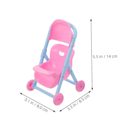 SUPVOX 8 Stück Teiliges Miniatur Puppenwagen Detailgetreuer Kunststoff Kinderwagen Realistische Simulation Puppenhaus Schiebewagen Fördert Kreatives Rollenspiel von Supvox