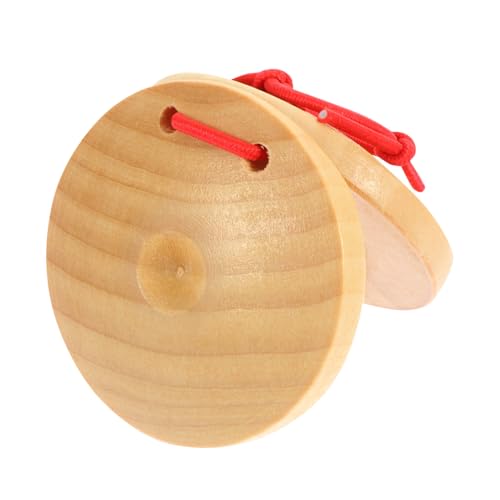SUPVOX 8 Stück Teiliges Orff Holz Kastagnetten Kreatives Percussion Musikinstrument für Rhythmusförderung und Musikalische Früherziehung Naturbelassen Sicher und Langlebig von Supvox