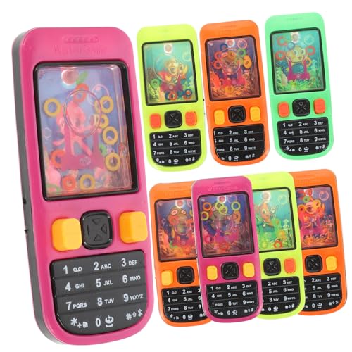 SUPVOX 8 Stück Teiliges Wasser Kreatives Ringwurfspiel mit Lustigem Telefon Design Langlebiges Kunststoffmaterial Glatte Kanten für Eltern Junge Mädchen Spielspaß im Sommer von Supvox