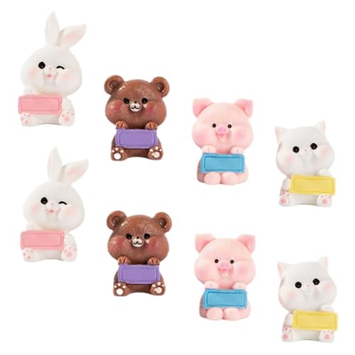 SUPVOX 8 Stück Tierfiguren Teiliges Dekorationsset aus Harz für Puppenhaus Garten und Auto Niedliche Tiermodelle Kaninchen Schwein Bär für Kreative DIY Projekte SUPVOX 8 Stück Tierfiguren Teiliges Dekorationsset aus Harz für Puppenhaus Garten und Auto Niedliche Tiermodelle Kaninchen Schwein Bär für Kreative DIY Projekte von Supvox