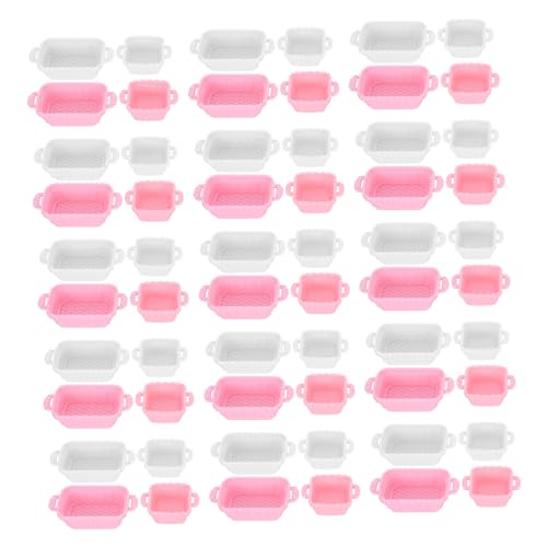 SUPVOX 80 Stück Miniatur Puppenhaus Körbe Leichte Mini Einkaufskörbe in Rosa Weiß Brot Obst Aufbewahrungskörbe für Puppenhaus Dekoration und Lernspielzeug SUPVOX 80 Stück Miniatur Puppenhaus Körbe Leichte Mini Einkaufskörbe in Rosa Weiß Brot Obst Aufbewahrungskörbe für Puppenhaus Dekoration und Lernspielzeug von Supvox