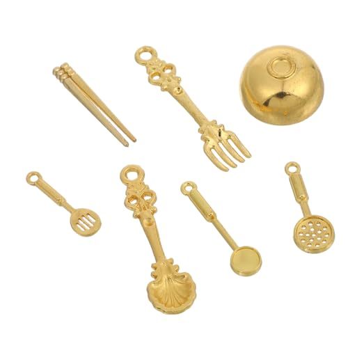 SUPVOX 8Stücke Teiliges Miniatur Küchenzubehör Set mit Löffel und Essstäbchen für Puppenhaus Szenen Realistische Dekoration für Spielküchen von Supvox