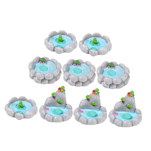 SUPVOX 9 Stück Teiliges Miniatur teich dekor aus Langlebigem Harz Leichte Miniatur Figuren für Mikro gartengestaltung Tragbar Detailreich für Desktop und Mini Landschaft SUPVOX 9 Stück Teiliges Miniatur teich dekor aus Langlebigem Harz Leichte Miniatur Figuren für Mikro gartengestaltung Tragbar Detailreich für Desktop und Mini Landschaft von Supvox