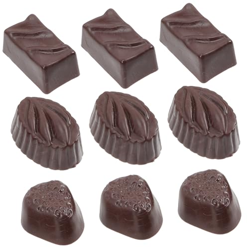 SUPVOX 9 Stück Teiliges Schokoladenmodell Langlebigem Material Realistische Dekoration für Tisch Pädagogisches für Kleine Farbintensive Nachbildung für Wohn Ladendeko SUPVOX 9 Stück Teiliges Schokoladenmodell Langlebigem Material Realistische Dekoration für Tisch Pädagogisches für Kleine Farbintensive Nachbildung für Wohn Ladendeko von Supvox