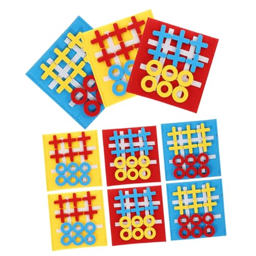 SUPVOX 9 Stück Teiliges Tictactoe Spielset aus Filz Tragbares Mini Brettspiel für Fördert Strategisches Stressabbau und Eltern Junge Mädchen Bindung für Reisen und Familienaktivitäten von Supvox