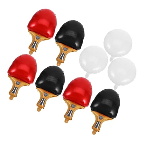 SUPVOX 9 Stück Teiliges Tischtennis Ballon Sportliche Party Dekoration mit Roten und Schwarzen Schläger Ballons für Sport Geburtstag und Events von Supvox