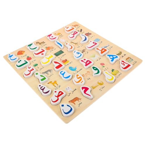SUPVOX Arabisches Holzpuzzle Alphabet Lernspielzeug für Ergonomisches Handgriff Design Fördert Kognitive Fähigkeiten Montessori Frühpädagogik für Vorschulkinder SUPVOX Arabisches Holzpuzzle Alphabet Lernspielzeug für Ergonomisches Handgriff Design Fördert Kognitive Fähigkeiten Montessori Frühpädagogik für Vorschulkinder von Supvox