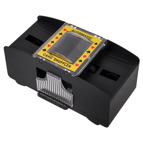 SUPVOX Automatische Kartenmischmaschine aus Robustem Abs Geräuscharm Leicht und Tragbar Geeignet für Poker und Bridge Kartenspiel Zubehör für Zuhause Party und Reisen von Supvox