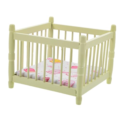 SUPVOX Babybett aus Stilvolles Spielzeugbett für Kinderzimmer für Kreatives und Puppenhaus Dekoration von Supvox