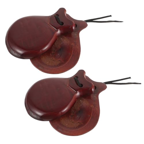 SUPVOX Castagnetten aus Holz Kleines Finger Rhythmus Instrument Leicht und Sicher für Musikalische Früherziehung Fördert Rhythmusgefühl und Sensorische Entwicklung bei Kindern von Supvox