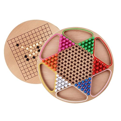 SUPVOX Chinese Checkers und Gobang Holzspielzeug für Intelligentes Gesellschaftsspiel und Vorstellungskraft Kompakt Glatte Oberfläche für Familie und Unterwegs SUPVOX Chinese Checkers und Gobang Holzspielzeug für Intelligentes Gesellschaftsspiel und Vorstellungskraft Kompakt Glatte Oberfläche für Familie und Unterwegs von Supvox