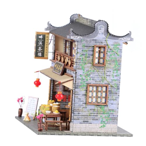 SUPVOX DIY Chinesisches Hausmodell Traditionelles Miniaturhaus im Lingnan Stil Handgefertigtes Bastelset zur Dekoration und Fördert Feinmotorik und Kreatives von Supvox