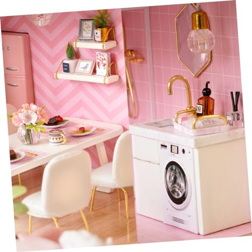 SUPVOX DIY Miniatur Holzhaus Bausatz Kreatives Handmontiertes Puppenhaus für Familienzeit und Sicheres und Elegantes Mini Apartment Modell als Dekoration und SUPVOX DIY Miniatur Holzhaus Bausatz Kreatives Handmontiertes Puppenhaus für Familienzeit und Sicheres und Elegantes Mini Apartment Modell als Dekoration und von Supvox
