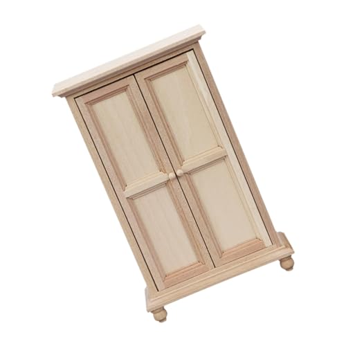 SUPVOX DIY Puppenhaus Möbel Vintage Stil Sicherer Miniatur Schrank für Puppenhaus Dekoration Vielseitiges Wohnzimmerszenen Zubehör Realistische Mikro Möbel von Supvox
