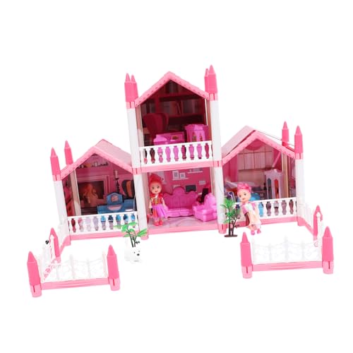 SUPVOX DIY Schloss Modell Bausatz für Kleines Kunststoff Puppenhaus mit LED Licht Miniatur Prinzessin Villa Spielhaus Stabiles Kindersicheres Bastelset Kreativität und Farberkennung SUPVOX DIY Schloss Modell Bausatz für Kleines Kunststoff Puppenhaus mit LED Licht Miniatur Prinzessin Villa Spielhaus Stabiles Kindersicheres Bastelset Kreativität und Farberkennung von Supvox