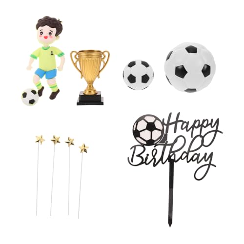SUPVOX Dekorationen mit Realistischen Fußballspieler Figuren Geburtstagstorten Topper für Fußball Mottoparty Vielseitig Einsetzbar für Spieltag von Supvox