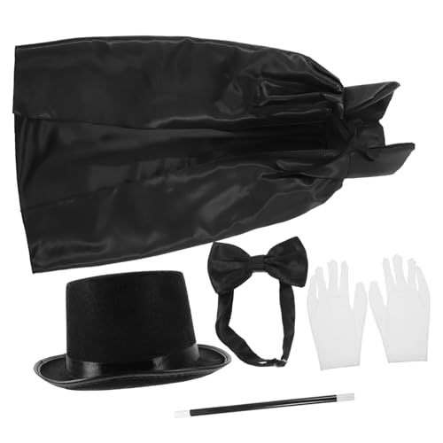 SUPVOX Detektiv Kostüm mit Hut Handschuhen und Fliege Cosplay Accessoires für Rollenspiele Langlebig und Realistisch für Party und Faschingsoutfits von Supvox