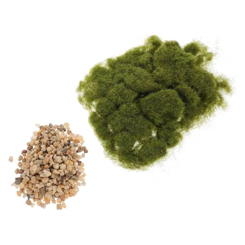 SUPVOX Diorama Modellbau mit Künstlichem Gras und Steinchen Graspulver und Kies Realistische für Sandtisch Mini Szene Basteln und Modellbau von Supvox