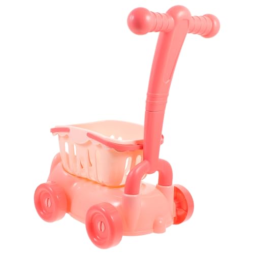 SUPVOX Einkaufswagen Leichtes und Sicheres für Mädchen für Rollenspiele und Interaktion mit Eltern aus Robustem Material für Kleine Hände Pinke Farbe von Supvox