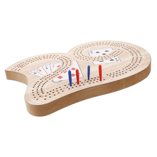 SUPVOX Einzigartiges Cribbage brettspiel Set für Spieler mit Nummernförmigem Integrierter Punktezähltafel Langlebig und Tragbar für Familie Freunde und Reisen von Supvox