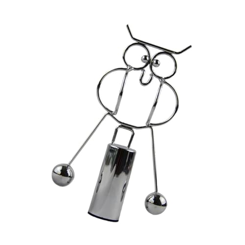 SUPVOX Eisenkunst Balance Eulen Figur aus Metall Schreibtisch deko Kreatives Anti Stress Ornament für Büro Zuhause Langlebig und Glatte Oberfläche von Supvox