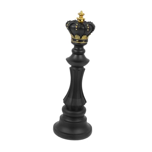 SUPVOX Elegante Resin Schachfigur Deko Mittelgroßer Schwarzer König Stilvolle Heimdekoration Geschenkidee für Schachliebhaber und Wohnraumgestaltung von Supvox