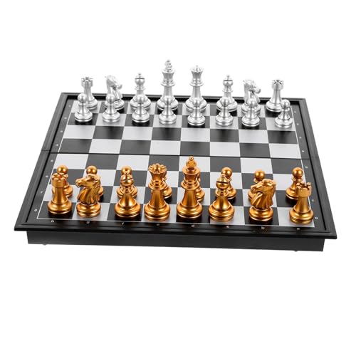 SUPVOX Faltbares Magnetisches Reiseschachspiel mit Tragbarem Kunststoffbrett und Stabilen Schachfiguren für Logisches Denken Planung und Unterhaltung Unterwegs SUPVOX Faltbares Magnetisches Reiseschachspiel mit Tragbarem Kunststoffbrett und Stabilen Schachfiguren für Logisches Denken Planung und Unterhaltung Unterwegs von Supvox