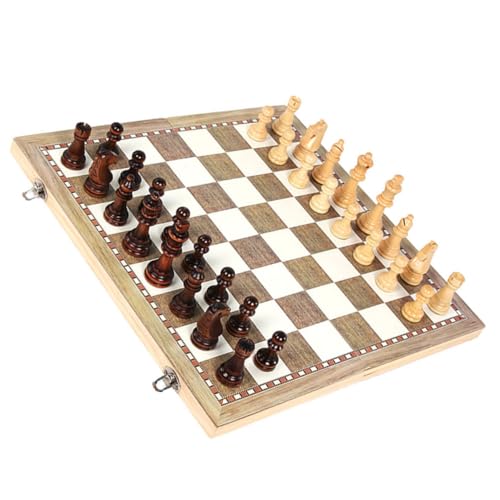 SUPVOX Faltbares Schachspiel Internationales Schachspiel für Klappbares Schachbrett mit Glatten Kanten Tragbares Lernspielzeug für Anfänger und Junge Mädchen SUPVOX Faltbares Schachspiel Internationales Schachspiel für Klappbares Schachbrett mit Glatten Kanten Tragbares Lernspielzeug für Anfänger und Junge Mädchen von Supvox