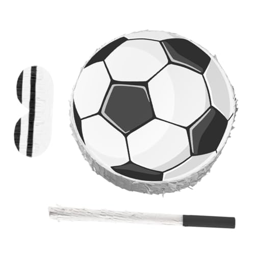 SUPVOX Fußball Piñata mit und Augenmaske Robuste Pappkonstruktion Bunte Krepppapier Deko für Fußball Geburtstagsfeiern und Partyspiele Vielseitig Einsetzbar als Partydeko und SUPVOX Fußball Piñata mit und Augenmaske Robuste Pappkonstruktion Bunte Krepppapier Deko für Fußball Geburtstagsfeiern und Partyspiele Vielseitig Einsetzbar als Partydeko und von Supvox
