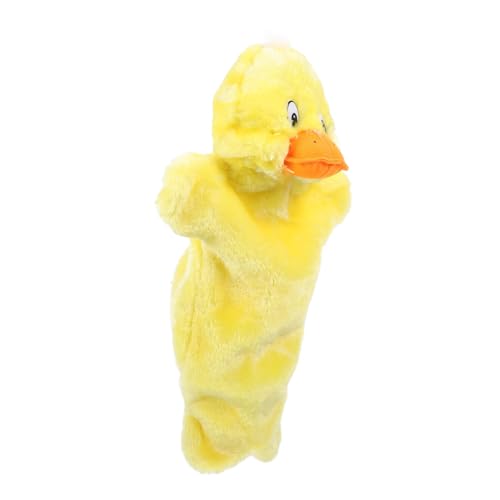 SUPVOX Gelbe Ente Handpuppe Plüsch Handspielpuppe Weiches Baumwollmaterial Waschbar Interaktives Erzählspielzeug Kuscheltier von Supvox