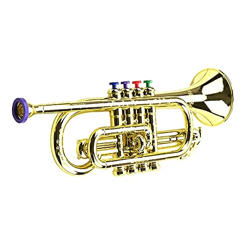 SUPVOX Goldene Trompete für Imitation Trompete aus Robustem Musikalisches für Jungen und Mädchen Farbenfrohes Design Sicheres und Langlebiges für Endlosen Spaß von Supvox
