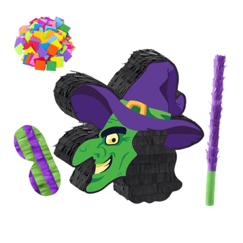 SUPVOX Halloween Hexen-pinata mit Augenbinde und Papierkonfetti Mexikanische Partydekoration aus Papier Vielseitig für Geburtstags Halloweenfeiern Diy-füllung Möglich SUPVOX Halloween Hexen-pinata mit Augenbinde und Papierkonfetti Mexikanische Partydekoration aus Papier Vielseitig für Geburtstags Halloweenfeiern Diy-füllung Möglich von Supvox