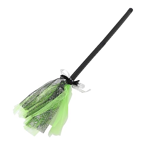 SUPVOX Halloween Hexenbesen Cosplay Zubehör Abnehmbar Silbergrün Teilig Kinderkostüm Zauberbesen für Halloween Party Deko SUPVOX Halloween Hexenbesen Cosplay Zubehör Abnehmbar Silbergrün Teilig Kinderkostüm Zauberbesen für Halloween Party Deko von Supvox