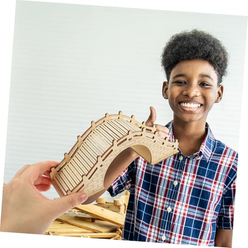 SUPVOX Handgefertigtes Holzspielzeug Arch Bridge DIY Bausatz Wissenschaftliches Lernspielzeug für Fördert Kreativität Feinmotorik und Experimentierfreude von Supvox