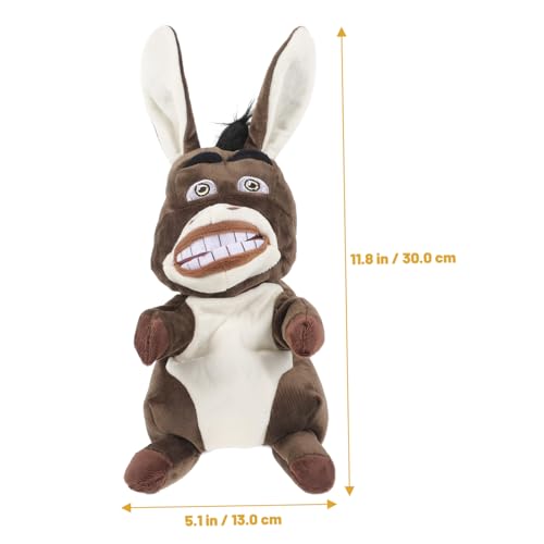 SUPVOX Handpuppe Esel Plüschtier Kuscheltier Weiches Tier Handpuppen für Motorik Rollenspiel Kindergarten Kindergarten von Supvox