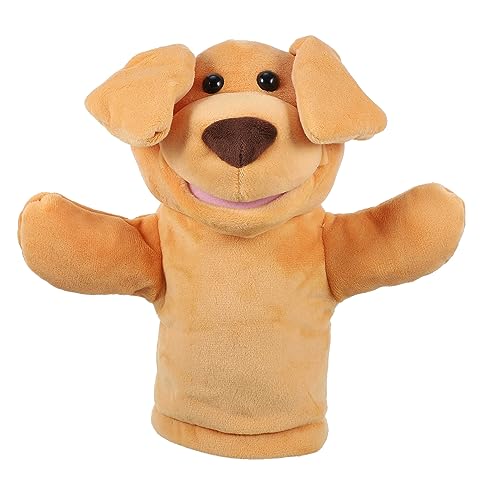 SUPVOX Handpuppe Hund Aus Plüsch Bewegliche Mundpartie Interaktives Rollenspiel-Spielzeug Für Junge Mädchen Fördert Motorik Und Kommunikation Waschbar Weich Und Langlebig von Supvox