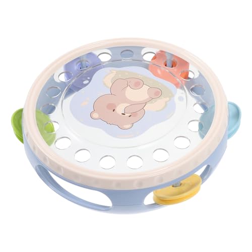 SUPVOX Handtrommel mit Kunststoffrahmen Handlicher Percussion Instrument Verbessert Rhythmusgefühl und Hörfähigkeit Pädagogisches Musikspielzeug für Junge Mädchen und Kleinkinder Pinkes von Supvox