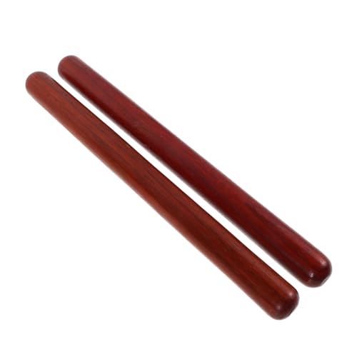 SUPVOX Hartholz Rhythmussticks Ergonomisch Geformte Orff musikinstrumente für Komfortabler Griff für Musikunterricht und Interaktives Familien Spiel von Supvox