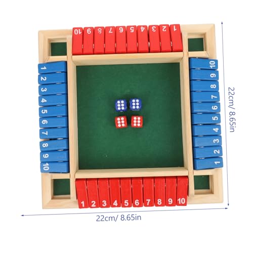 SUPVOX Holz Brettspiel Würfelspiel Tragbares Holzbrett mit Zahlen Robustes Taktisches Partyspiel für Erwachsene und Familien Interaktives für Gesellige Runden von Supvox