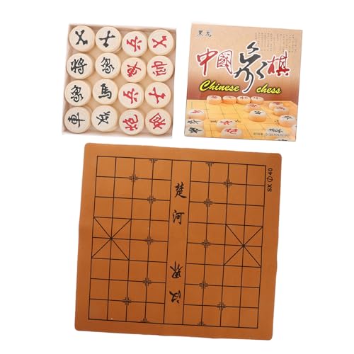 SUPVOX Holz Chinesisches Schach Set mit Tragbarem Brett und Figuren für Anfänger Interaktives Familienspiel für Reisen und Spaß im Freien SUPVOX Holz Chinesisches Schach Set mit Tragbarem Brett und Figuren für Anfänger Interaktives Familienspiel für Reisen und Spaß im Freien von Supvox