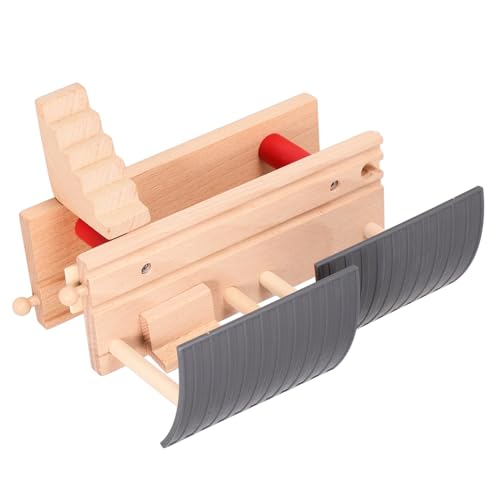 SUPVOX Holz Doppelstock Bahnsteig DIY Eisenbahn Plattform Zubehör Stabile Holzstruktur Kompatibel mit Holzeisenbahnen Pädagogisches Zubehör für Ab Jahren von Supvox