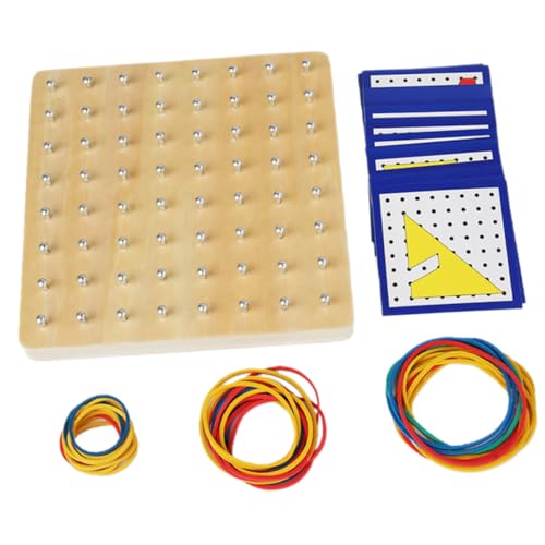 SUPVOX Holz Geoboard für Pädagogisches Lernspielzeug aus Holz Kreatives Nagelbrett für Geometrie Formen und Figuren Fördert Feinmotorik und Kreativität Geschenk für Grundschule SUPVOX Holz Geoboard für Pädagogisches Lernspielzeug aus Holz Kreatives Nagelbrett für Geometrie Formen und Figuren Fördert Feinmotorik und Kreativität Geschenk für Grundschule von Supvox