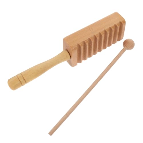 SUPVOX Holz Guiro Percussion Instrument für Stabiles und Langlebiges Holzspielzeug Fördert Feinmotorik Hand Auge koordination und Musikalisches Lernen Pädagogisches Schlaginstrument für von Supvox