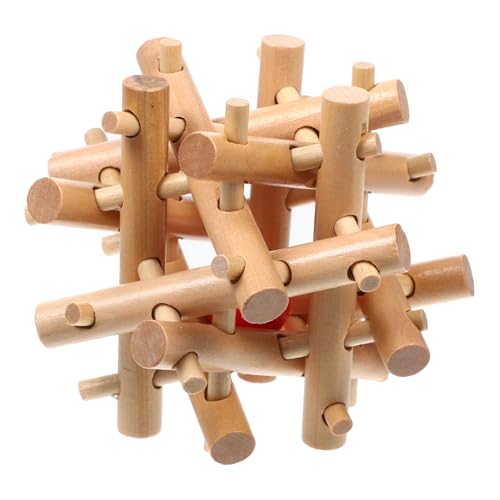 SUPVOX Holz Knobelspiel Kugel Puzzle Intelligenzspielzeug aus Holz für Erwachsene Motorikspielzeug und Kreativität Pädagogisches Holzspielzeug für Familie und Freizeit von Supvox