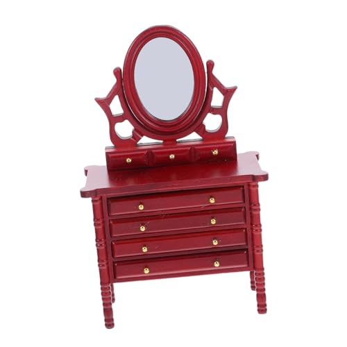 SUPVOX Holz Kommode in Rotbraun Stabiles Design für Puppen Schlafzimmer Wohnzimmer-Dekoration SUPVOX Holz Kommode in Rotbraun Stabiles Design für Puppen Schlafzimmer Wohnzimmer-Dekoration von Supvox