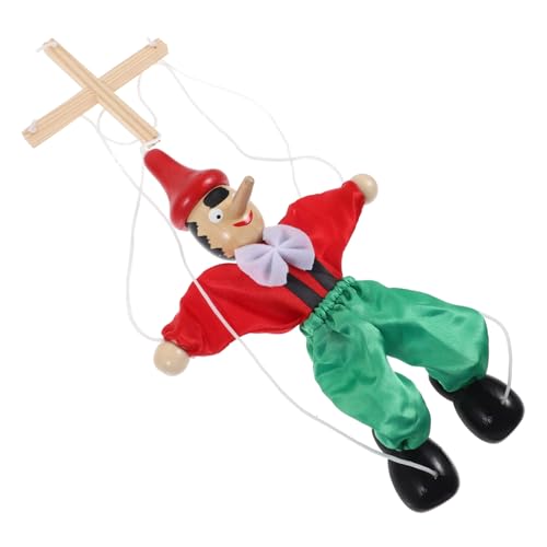SUPVOX Holz Marionetten Puppe mit Ziehschnur Handgefertigtes Sicheres Kinderspielzeug Interaktive Sammelfigur für Erwachsene Kreative DIY Puppen für Theater und Partyspaß von Supvox