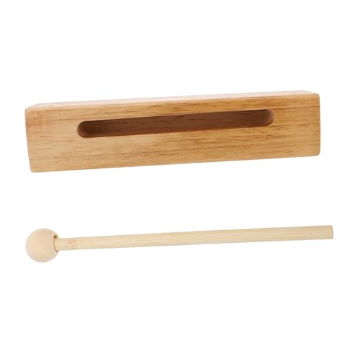 SUPVOX Holz Percussion Instrument Musikspielzeug Rhythmusblock Langlebig Leicht Tragbar Musikalisches Lernspielzeug Holzfarbe von Supvox