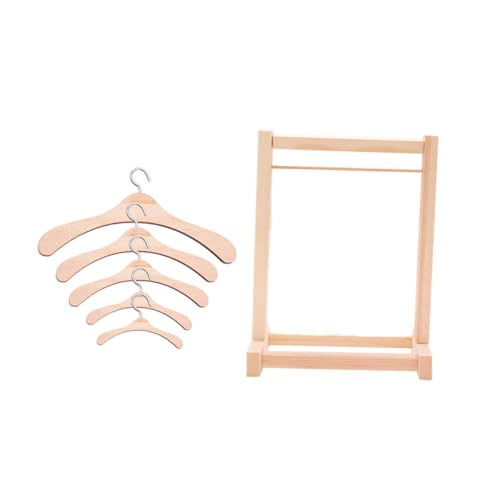 SUPVOX Holz Puppen Kleiderbügel Set Teilig Verschiedene Praktische Holz Kleideraufhängung für Puppenkleidung Sauber und Ordentlich für Puppenzimmer und Doll Store von Supvox