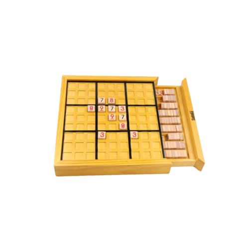 SUPVOX Holz Sudoku Brettspiel für Erwachsene und Logisches Denktraining Glatte Oberfläche Langlebig Kreatives Puzzle für Familien und Partyspiele Fördert Intelligenz und von Supvox