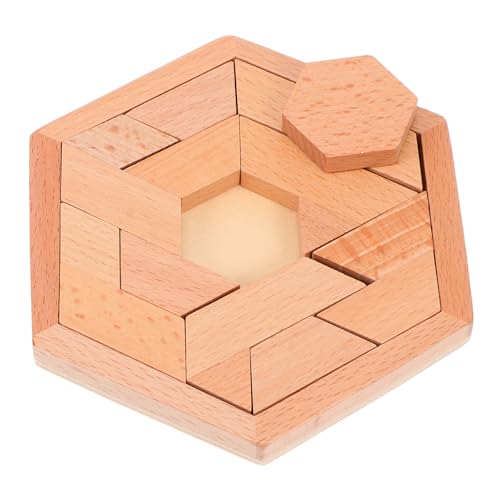 SUPVOX Holz Tangram Puzzle Teilig aus Langlebigem Buchenholz Pädagogisches Jigsaw für Kleinkinder Fördert Kreativität Hand Auge Koordination und Problemlösungskompetenz von Supvox